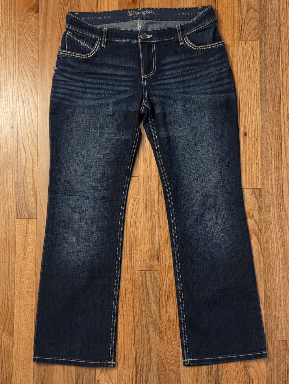 Wrangler Shiloh Low Rise Bootcut Jeans Size 9x30 Dark Wash Western